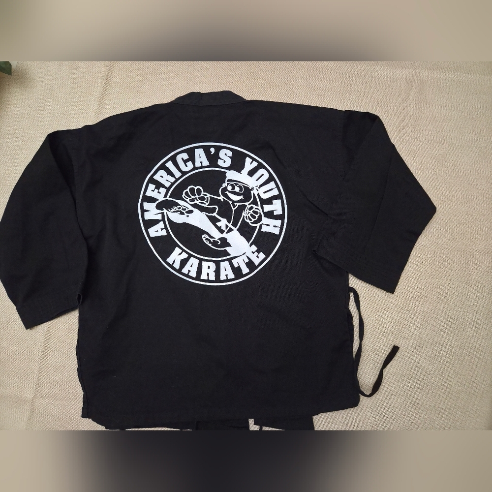 Youth Karate Black Shirt. Tae Kwon Do Apparel. America's Youth Karate Shirt.
